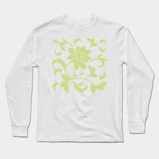 Oriental Flower – Daiquiri Green Long Sleeve T-Shirt